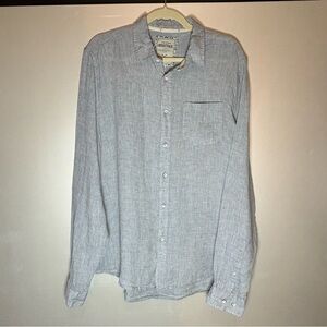 Heritage Soft Gray Button-Down Shirt 100% Linen